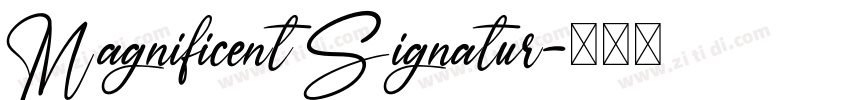 Magnificent Signatur字体转换